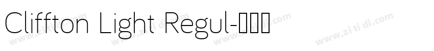 Cliffton Light Regul字体转换